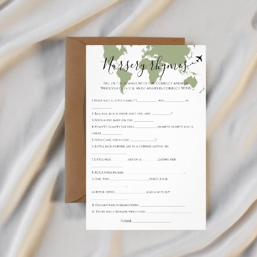 子供部屋ライムクイズトラベルワールドマップベビーシャワー チラシ