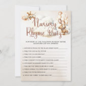 子供部屋ライムクイズベビーシャワーゲームかわいいクマ 招待状 (正面)