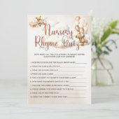 子供部屋ライムクイズベビーシャワーゲームかわいいクマ 招待状 (スタンド正面)