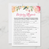 子供部屋ライムクイズベビーシャワーゲームカード 招待状 (正面)