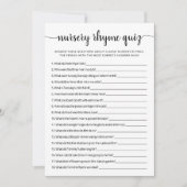 子供部屋ライムクイズベビーシャワーゲームカード 招待状 (正面)