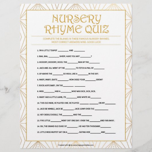 子供部屋ライムクイズ[ゴールデンライン] レターヘッド (正面)