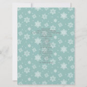 子供部屋ライムゲームスノーフレークベビーシャワーゲームカード 招待状 (裏面)