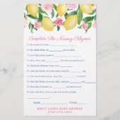 子供部屋ライムスゲームカード チラシ (裏面)