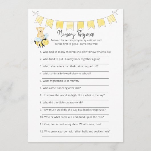 子供部屋ライムズゲームテディベアカード プログラム (正面)