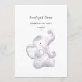 子供部屋ライムズゲームモダンベビーエレファントカード プログラム (裏面)