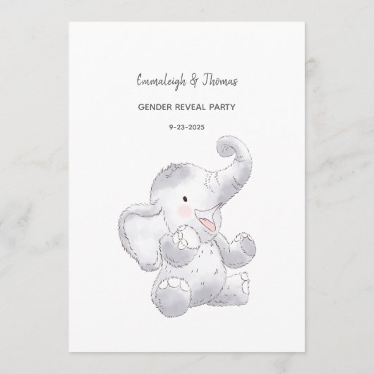 子供部屋ライムズゲームモダンベビーエレファントカード プログラム (裏面)