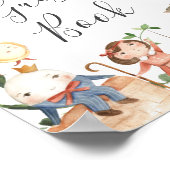 子供部屋ライムズベビーシャワーゲストブックサイン ポスター (角)