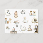 子供部屋ライムベビーシャワーおむつラッフル エンクロージャーカード (裏面)