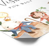 子供部屋ライムベビーシャワーの願いベビーサイン ポスター (角)