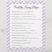 子供部屋ライムベビーシャワーゲームラベンダーを終了 (正面)