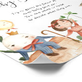 子供部屋ライムベビーシャワーベビー食品を推測 ポスター (角)