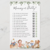 子供部屋ライムベビーシャワーモミーまたはダディーゲーム (正面)