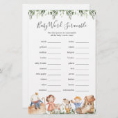 子供部屋ライムベビーシャワーワードスクランブルゲーム (正面/裏面)