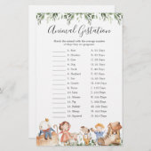 子供部屋ライムベビーシャワー動物ゲステーションゲーム (正面/裏面)