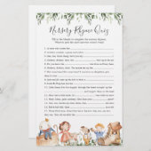 子供部屋ライムベビーシャワー子供部屋ライムクイズゲーム (正面/裏面)