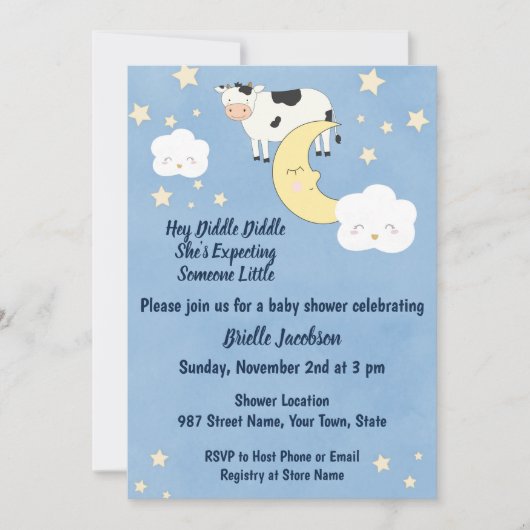 子供部屋ライムベビーシャワー招待状 招待状 (正面)