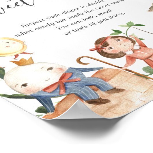 子供部屋ライムベビーシャワー甘い混乱を推測 ポスター (角)