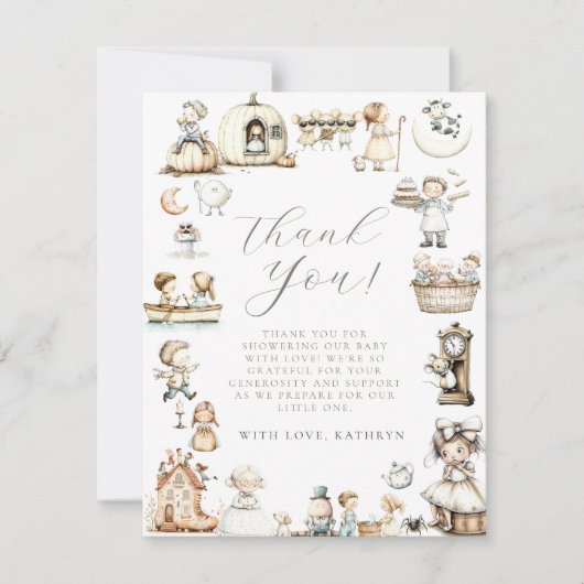 子供部屋ライムベビーシャワー サンキューカード (正面)