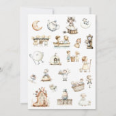 子供部屋ライムベビーシャワー 招待状 (裏面)