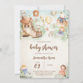 子供部屋ライムベビーシャワー 招待状 (正面)