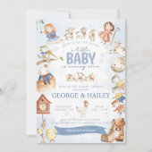 子供部屋ライムマザーグースベイビーシャワー 招待状 (正面)