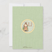 子供部屋ライム招待状恋しく思 – マフェットオンバック 招待状 (裏面)