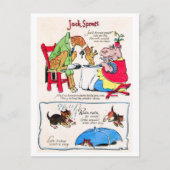 子供部屋ライム – ジャック・スプラット、雨、遠くに行 ポストカード (正面)