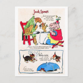 子供部屋ライム – ジャック・スプラット、雨、遠くに行 ポストカード
