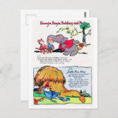 子供部屋ライム – ジョーギポルギー,リトルボーイブルー ポストカード (正面/裏面)