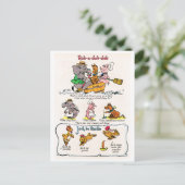 子供部屋ライム – Rub A Dub, Jack Be Nimble ポストカード (スタンド正面)