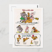 子供部屋ライム – Rub A Dub, Jack Be Nimble ポストカード (正面/裏面)