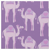 子供部屋ラクダの図画動物の紫色の布 ファブリック (クローズアップ)
