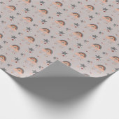 子供部屋レインボー数々のスターズエレガントカラー ラッピングペーパー (角)