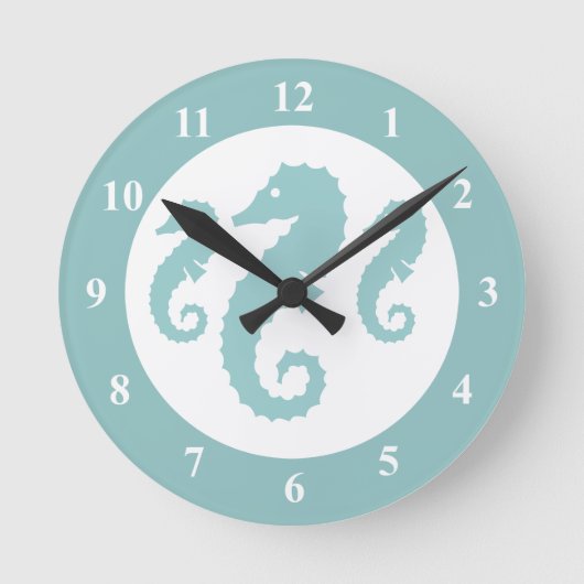 子供部屋付き防潮時計 |海洋生物動物 ラウンド壁時計 (正面)