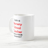 子供部屋学校先生 コーヒーマグカップ (正面左)