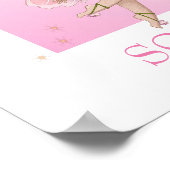 子供部屋引用文かわいい妖精ピンクのスパークルポスター ポスター (角)