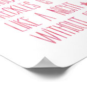 子供部屋引用文ピンクA女の子レバクルガールズ ポスター (角)