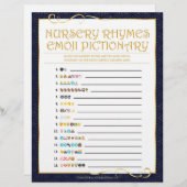 子供部屋流紋絵文字[ゴールデンブルー] レターヘッド (正面/裏面)