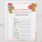 子供部屋流紋絵文字[テディベア] レターヘッド (正面/裏面)