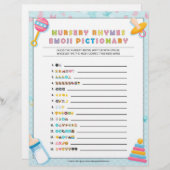 子供部屋流紋絵文字[ベビーの基本青] レターヘッド (正面/裏面)