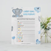 子供部屋流紋絵文字[ベビーゾウ] レターヘッド (スタンド正面)