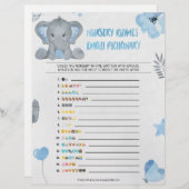 子供部屋流紋絵文字[ベビーゾウ] レターヘッド (正面/裏面)