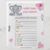 子供部屋流紋絵文字[ベビーゾウ] レターヘッド (正面/裏面)