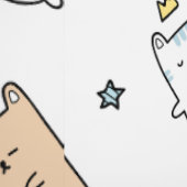 子供部屋用のかわいい猫のデザイン 壁紙 (縫い目)