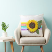 子供部屋用ひまわり レインボー デコレーション クッション (椅子)