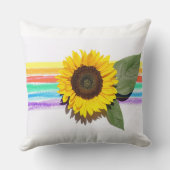 子供部屋用ひまわり レインボー デコレーション クッション (裏面)