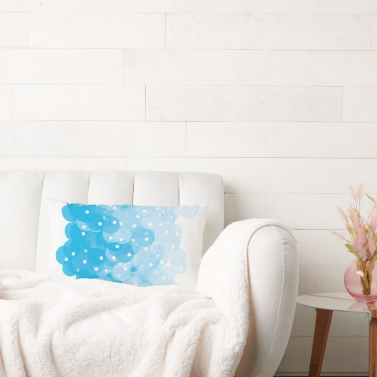 子供部屋男の赤ちゃんルームブルー抽象芸術 ランバークッション (ソファ)