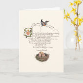 子供部屋詩byルイス・キャロル カード (黄色い花)