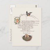 子供部屋詩byルイス・キャロル ポストカード (正面/裏面)